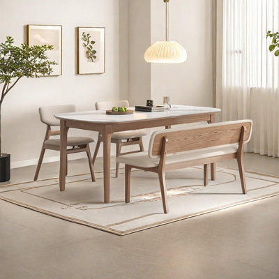 Simple sintered stone dining table set
