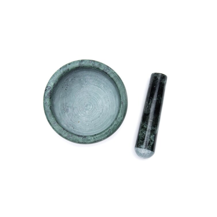 Fox Run 3 Green Marble Mortar and Pestle Set