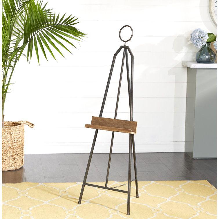 Golnar Black Metal Large Free Standing Adjustable Display Stand Easel 17 Stories Size: 66.25 H x 21 W x 19.13 D