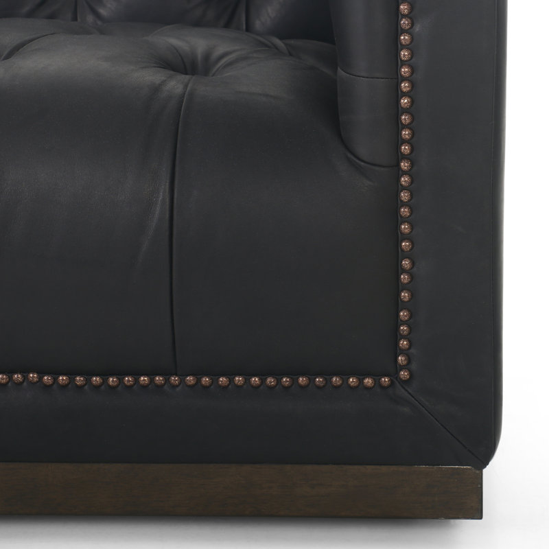 Maxx Sofa, Heirloom Black Genuine Leather