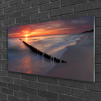Landscape Beach Sea - No Frame Print on Glass