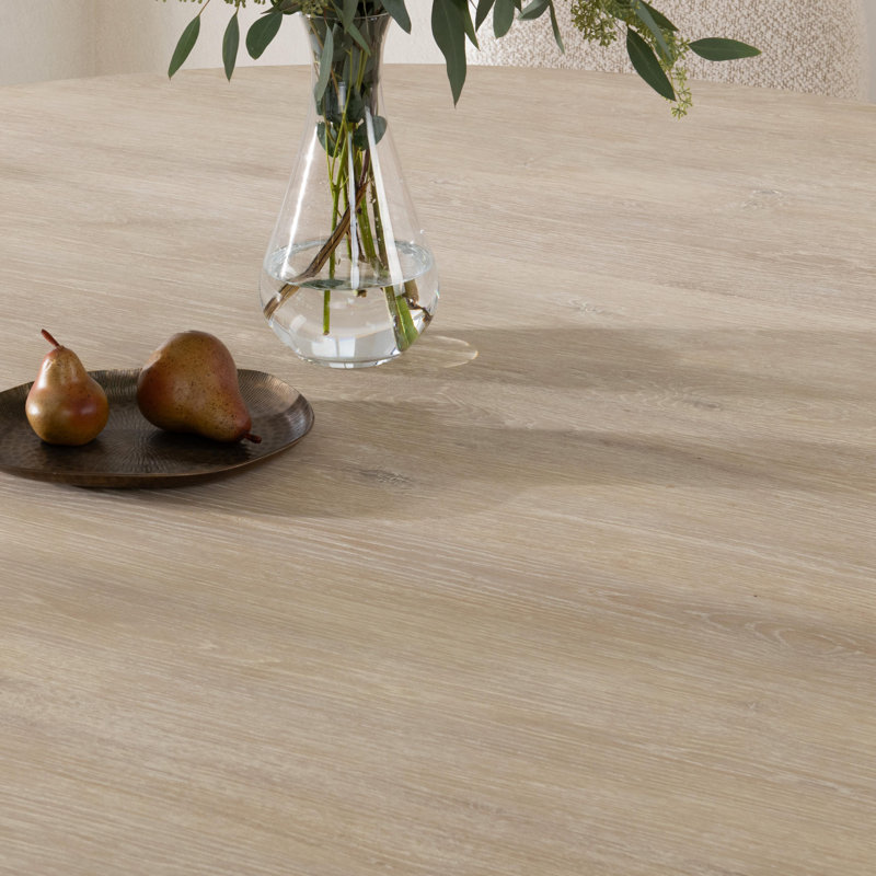 Tiber Round Dining Table, White Wash