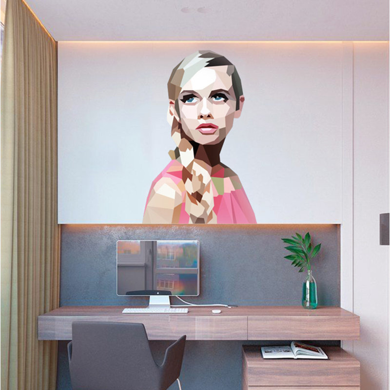 Adhésif décoratif Polygonal, H 52 po x l 33 po