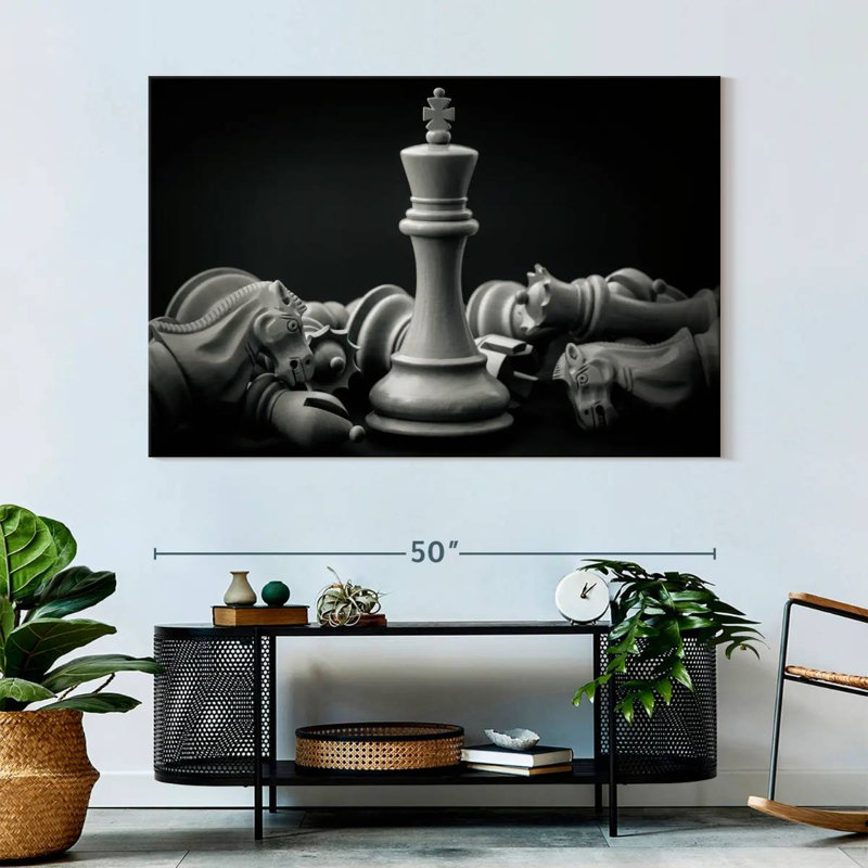 «Chess King», reproduction sur toile, H 34 po x l 51 po x P 1,25 po