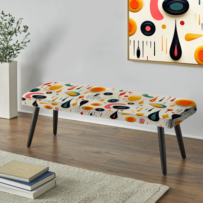 Upholstered Black Bench