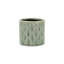 Green Ceramic 16 Ounce Geometric Round Distressed Pot Planter