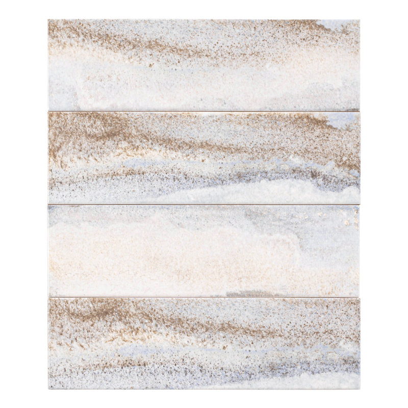 Splendor 3-in. x 10-in. Subway Stone Look Glossy Porcelain Wall Tile, Arkito