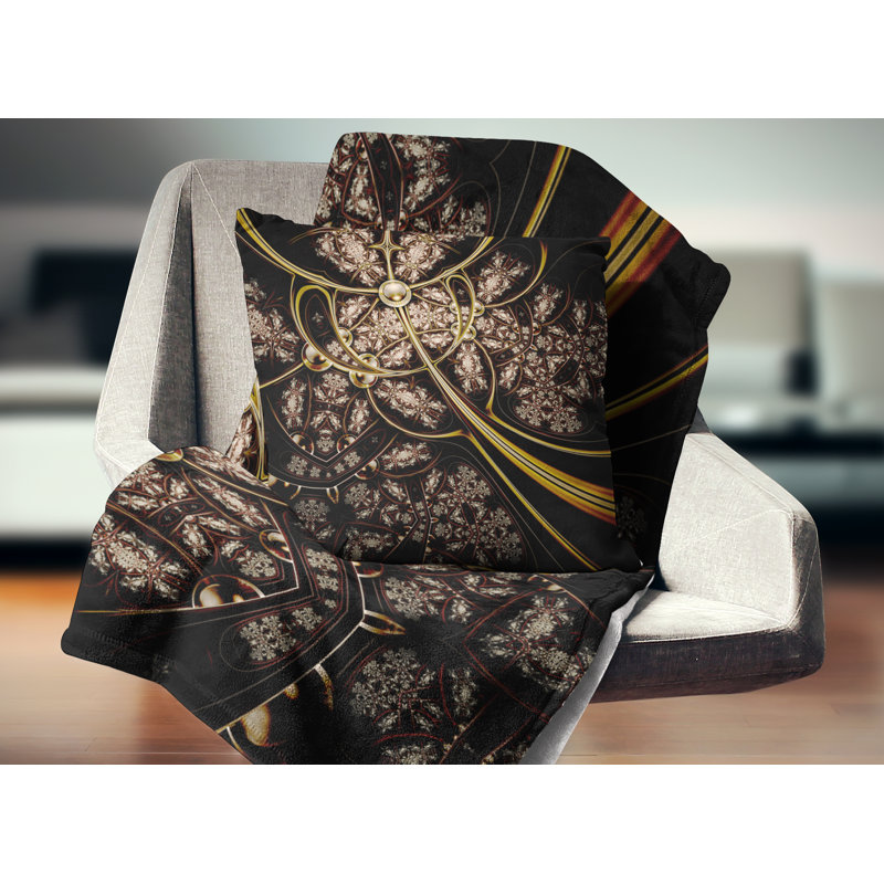 Coussin lombaire abstrait, Carré, 18 po x 18 po