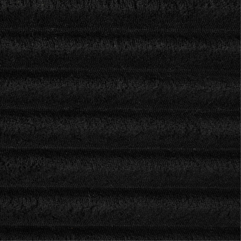 Nuage noir 106 po en forme de L avec méridienne orientée vers la gauche, 3 sièges, sans assemblage, velours côtelé modulaire mi-doux