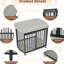 Enclos pour chien gris 31,5 po, fonctionnel pour les chiens de taille moyenne, chenil en bois solide et sécuritaire, stabilité de ventilation moyenne élégante-118768657