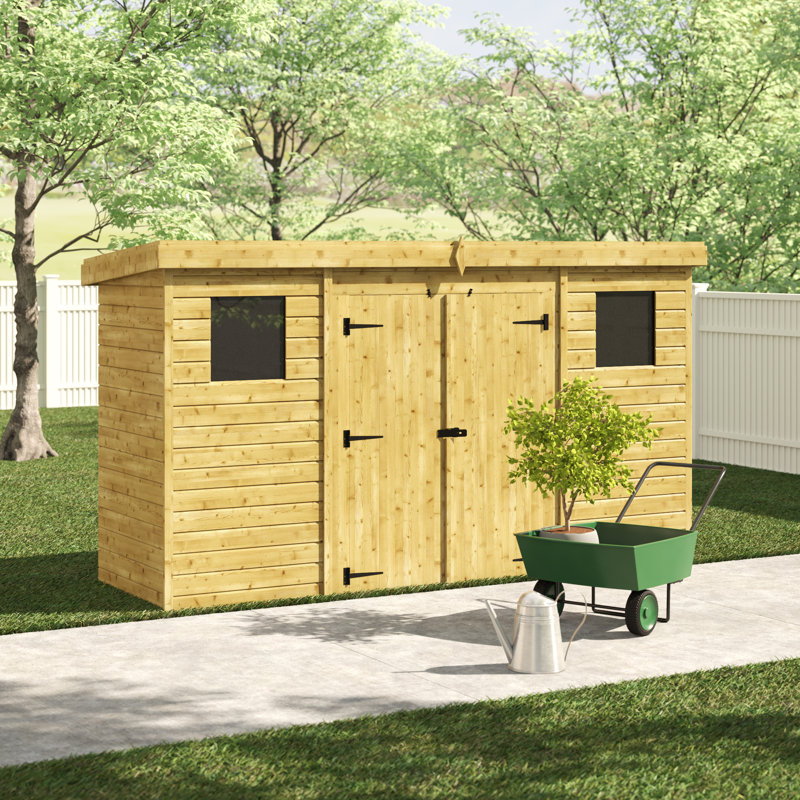 Shiplap Pent Wooden Shed, 12ft. W x 4ft. D