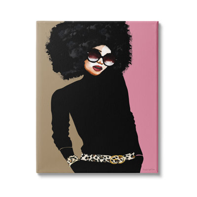 «Glam Fashion», art rétro sur toile tendue à motif pop ceinture rétro par Mercedes Lopez Charro