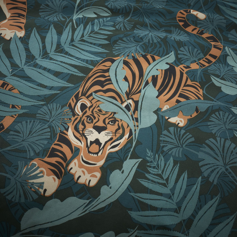 Tropic Tiger Leaf Duvet Cover Set, Single - 1 Pillowcase