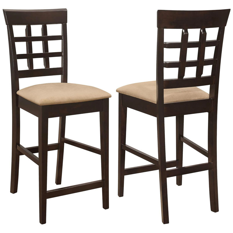 2 tabourets de comptoir de hauteur en beige et cappuccino - pour un repas décontracté 2 confortables pour les moments de détente