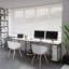 L-Shaped Metal Base Computer Desk