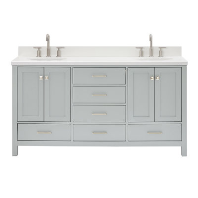 Ensemble de meuble-lavabo double 67 po avec plateau Cambridge