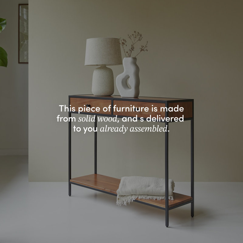 Agra 39.37'' W Solid Wood Console Table