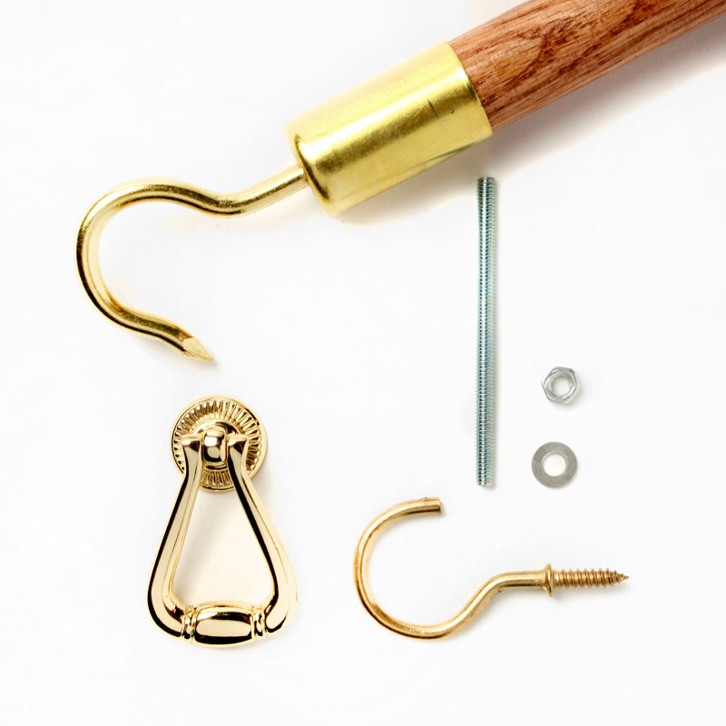 Attic Ladder Pull System Kit, Brass