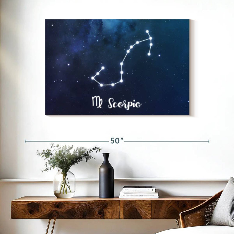 Adella Scorpio Zodiac Constellation, 26" H x 39" W