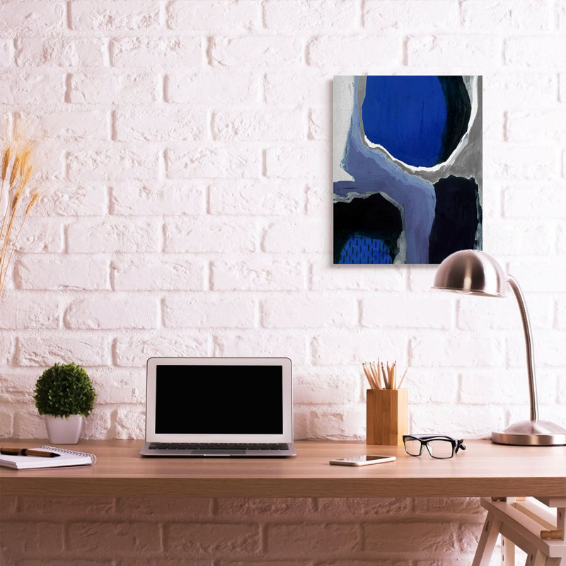 «Abstract Masculine Cobalt», reproduction d'art, Toile tendue, H 30 po x l 24 po x P 1,5 po