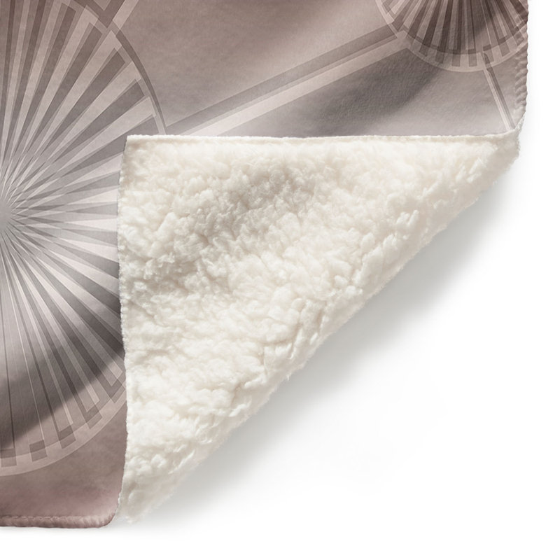Jeté Mod Squares Creams, l 68 po x L 80 po, Gris / brun clair