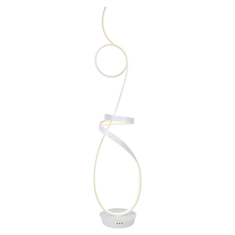 Lampe sur pied à DEL 68W Symphonie, Blanc mat