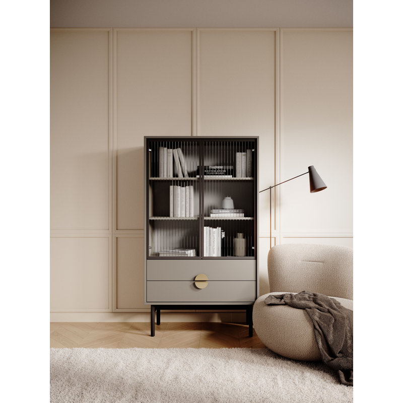 Anylia Display Cabinet, Beige
