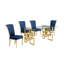 Ensemble de salle à manger avec chaises en velours L 79 po x l 40 po Joneisha-1765640944-1789248542-1765640959