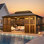 Pavillon de jardin 12 po x 16 po, véranda entièrement fermée avec portes coulissantes verrouillables, pavillon de jardin à toit double en acier galvanisé, solarium de patio à cadre en aluminium pour la cour arrière
