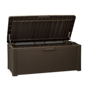 Toomax 58'' W 145 Gallons Water Resistant Plastic Lockable Deck Box in Brown
