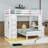 Wood Bunk Bed With Removable Lower Bed, Built-In Desk, Shelves And Wardrobe-1955666652-1955666651