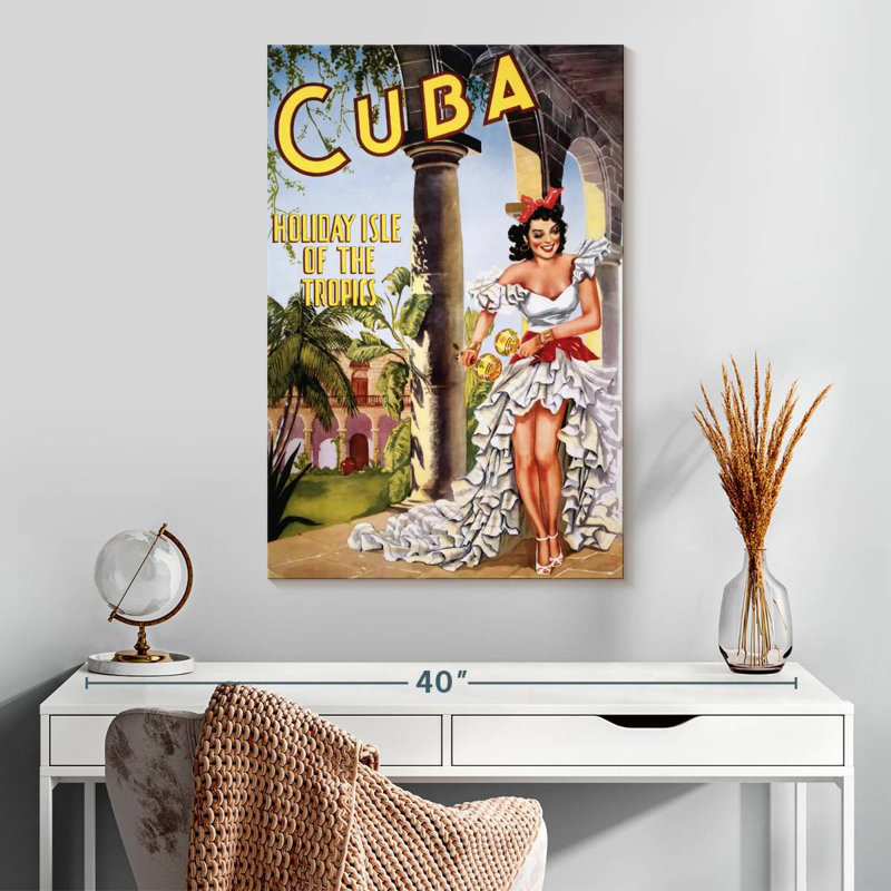 Affiche de voyage Aime Cuban, H 30 po x l 20 po