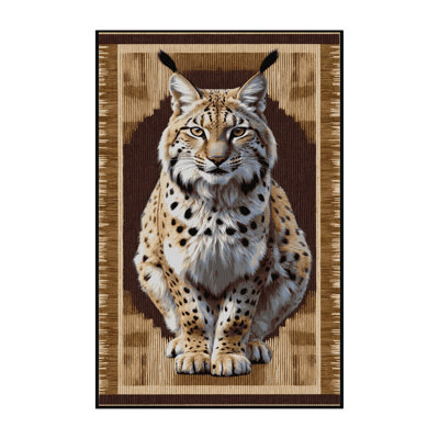  Washable Carpathian Lynx Big Cats Area Rug