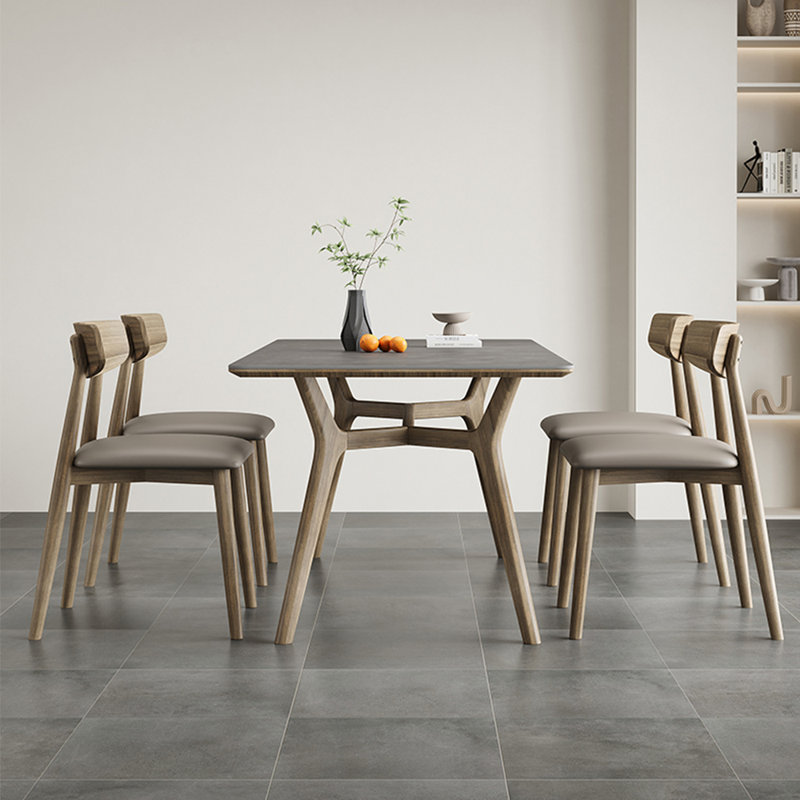 Table de salle à manger moderne de style nordique minimaliste, H 29,5 po x L 70,8 po x l 35,4 po
