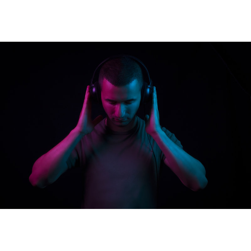 Man With Headset by Alice In Otherland - Wrapped Canvas Print, 30cm H x 46cm W