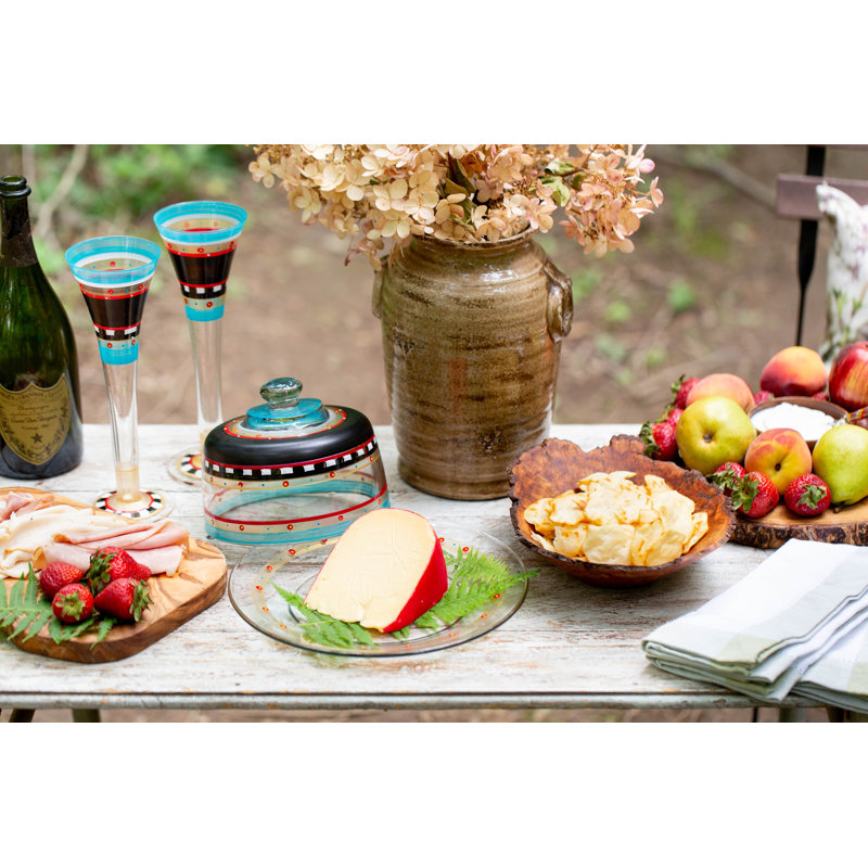 Mosaic Chalk Schutzer Cheese Dome with Plate