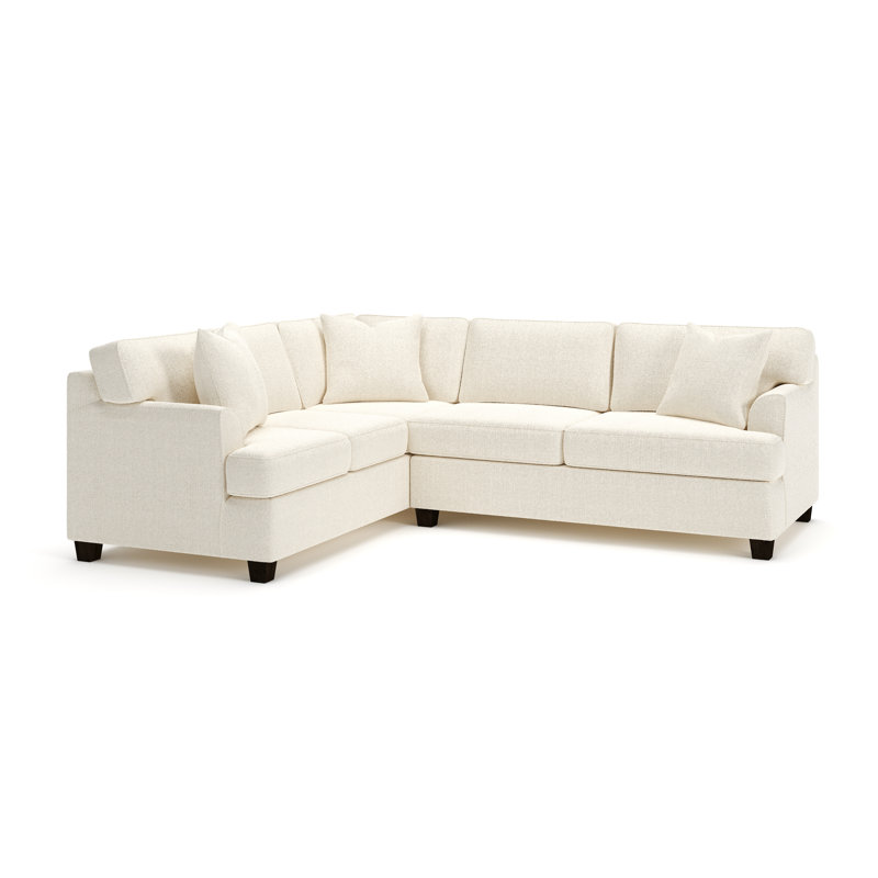 Conradina Upholstered L-Sectional, Left Hand Facing, Davis Pearl Performance Bouclé
