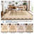 Modern Neutral Non Slip Washable Rugs, Contemporary Border Print Pattern Foldable Soft Carpet, Low Pile Floor Mat-1122502261