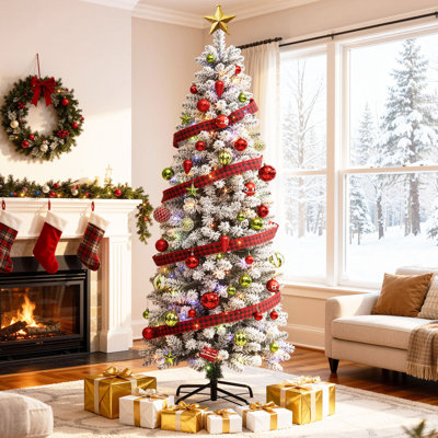 Arbre de Noël enneigé 7,5 pi