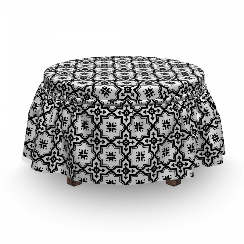 Ensemble de housse pour repose-pieds 2 pièces, Motif 1