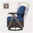 R-Shaped Rattan Armrest Swivel Rocker Chairs-1773075712