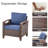 Outdoor Wicker Chairs Set With Cushions-1941472550