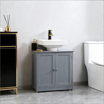 Modern Style Pedestal Sink Storage Cabinet,Bathroom Under Sink Cabinet(not included bathroom sink)