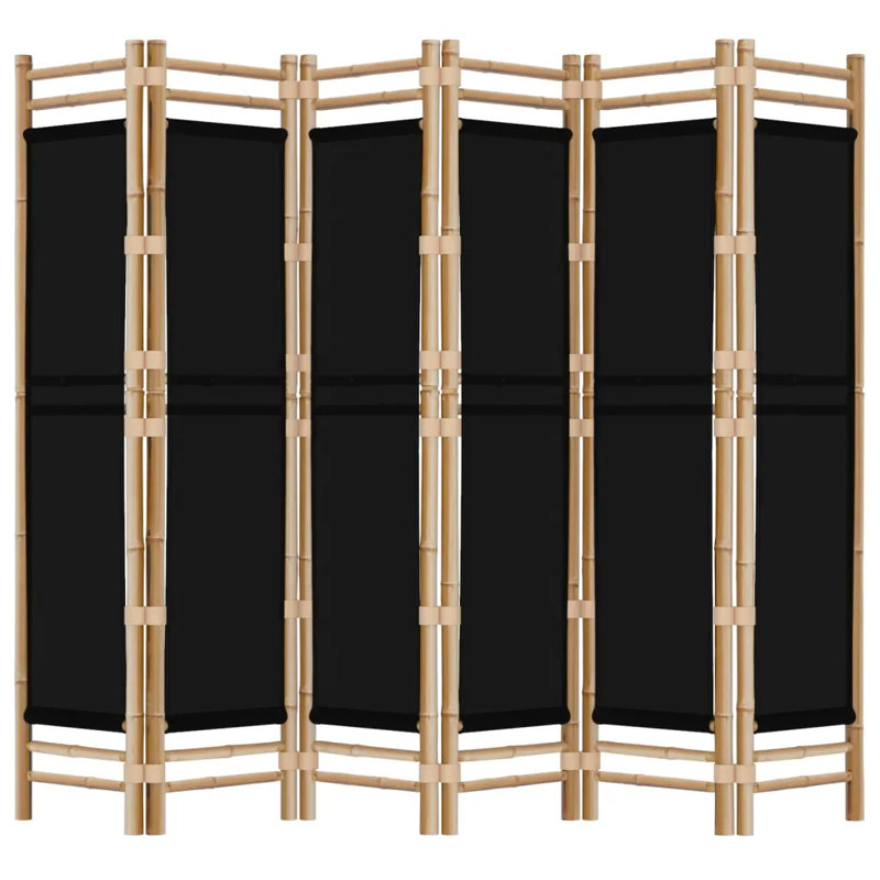 Venuti 457.2cm H Folding Room Divider, 6, 180cm W x 240cm L, Black