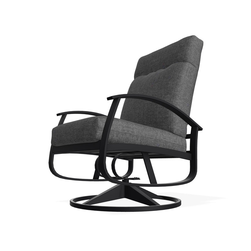 Belle Isle Outdoor Lounge Chair, Black, Tabloid Cloud