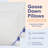 Continental Bedding Luxury 700 Fill Power Down Bed Pillows 2 Pack-96295073-92832495