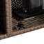 Outdoor Drink Counter With Wheels And Stylish Glass Top - Brown For Garden Poolside Snack Table Elegant Poolside,