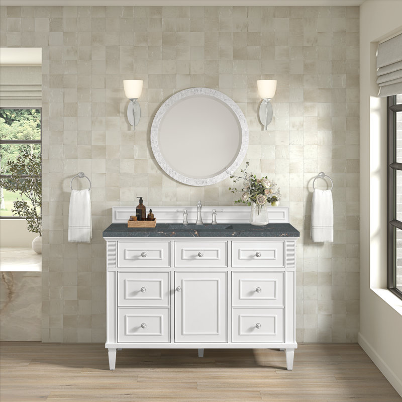 Lorelai 48'' W Single Vanity, Bright White, Parisien Bleu