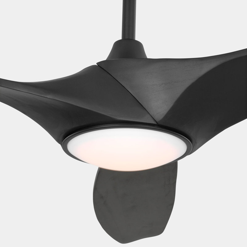 Selen Smart LED Ceiling Fan, Midnight Black, Midnight Black, 60" Wide