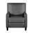Push Back Reclining Chair Transitional Style Grey Color Self-Reclining Motion Chair 1Pc Cushion Seat Modern Living Room Furniture